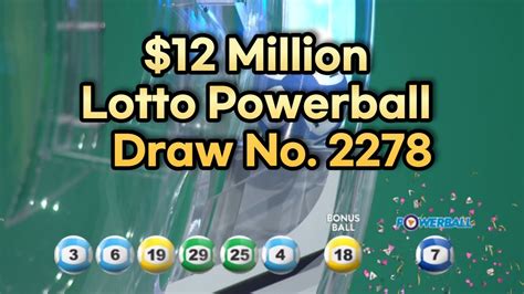 NZ Powerball Result: Draw 2278 .